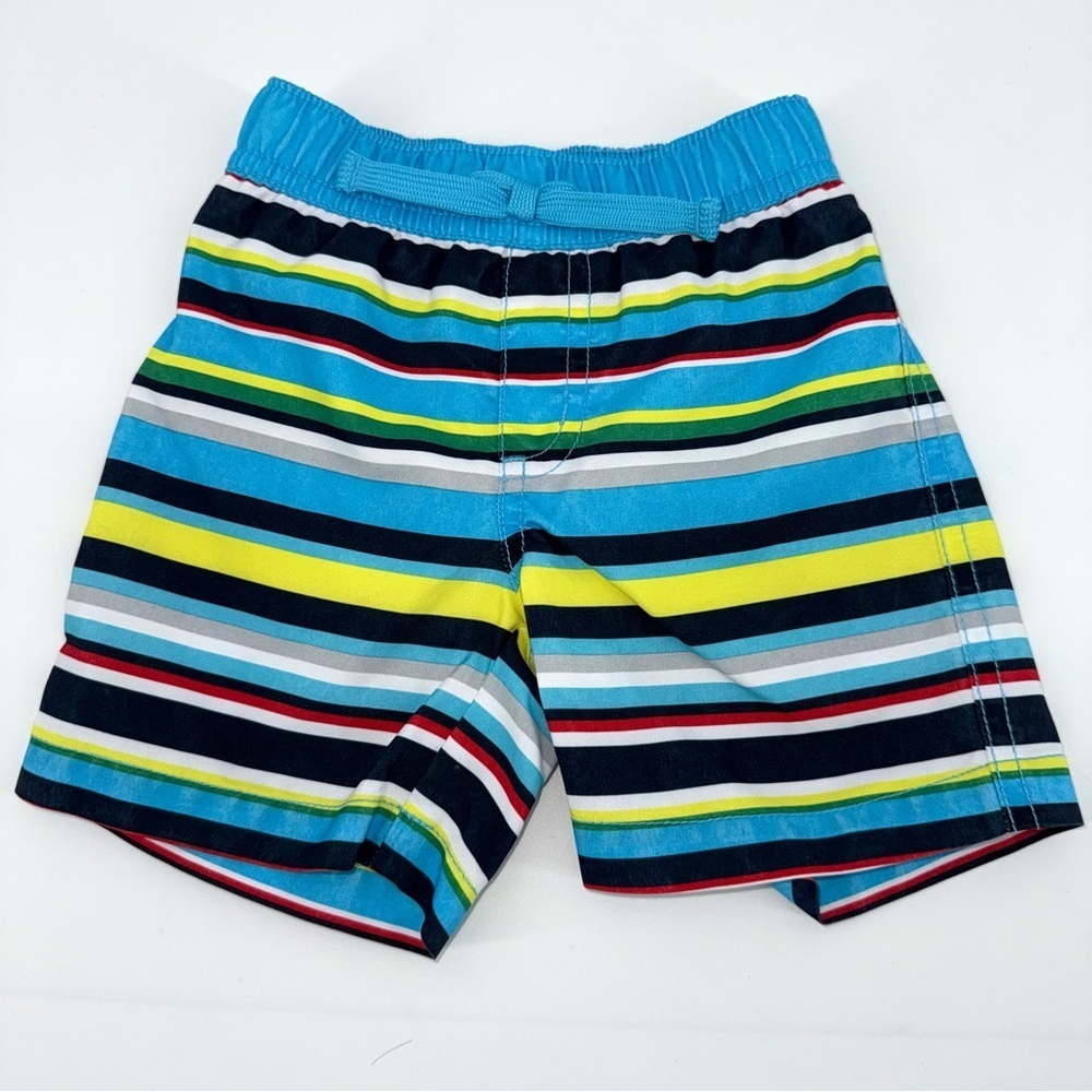 Gymboree Baby Swim Trunks - Blue, Yellow, Red Stripes